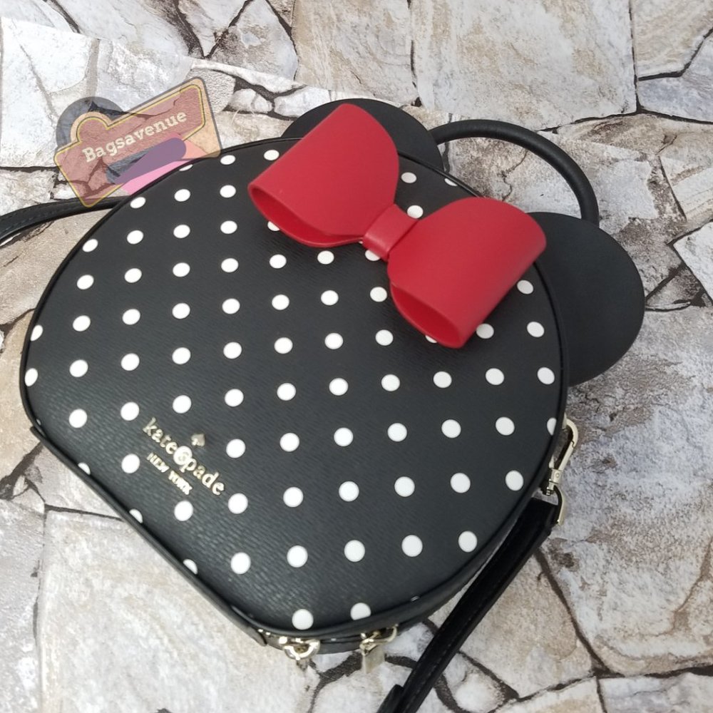 Arrives Before Christmas Polka Dot Crossbody Black Minnie Mouse Kate Spade